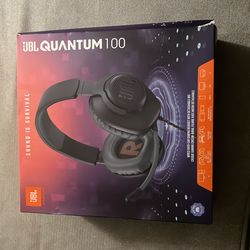 JBL Quantum 100 wired Over-Ear Gaming Headset with Detachable Mic.