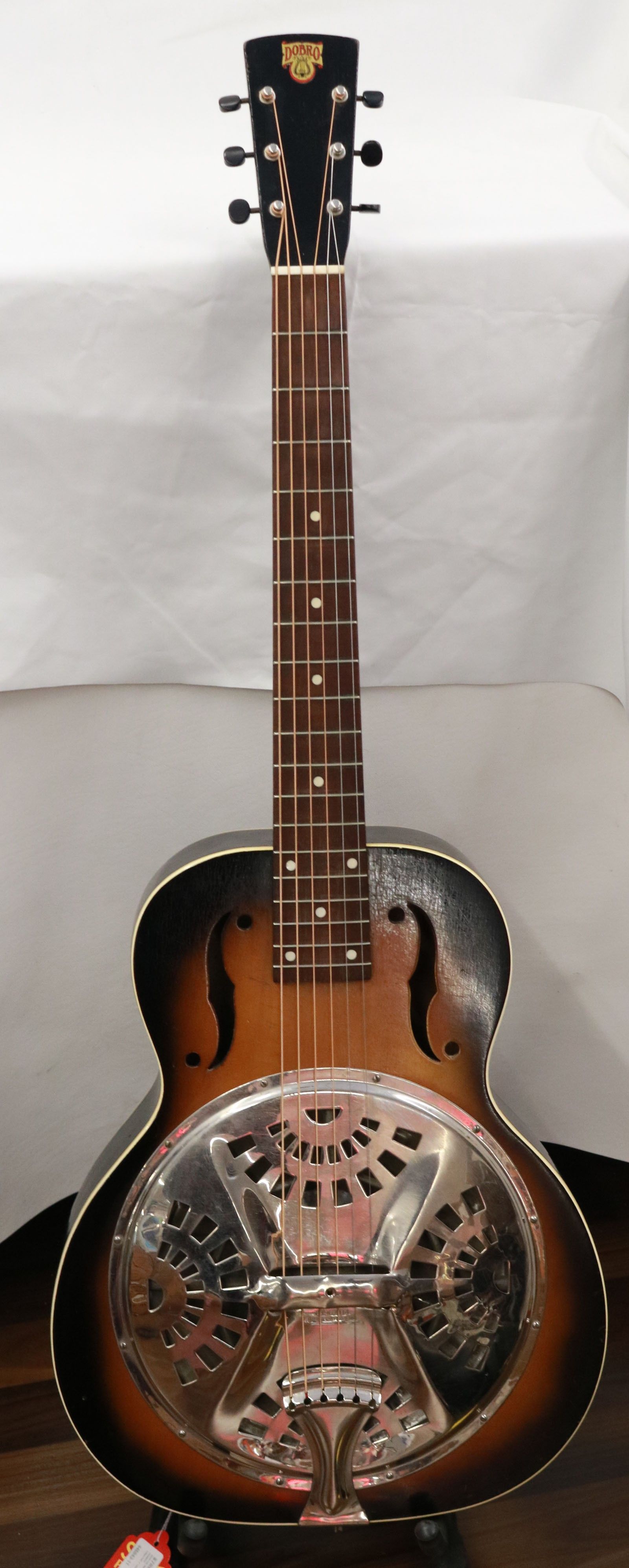 Vintage 1937 Model 25 “f” Hole Dobro Guitar with Flat Tuners & a Sunburst Finish