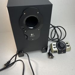Logitech G51 surround sound system Subwoofer Unit M/N: S-00028 Control Pod
