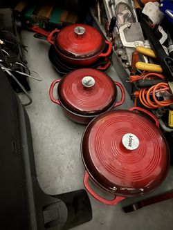 Lodge Red Enamel Coated Cookware