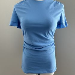 Woman’s Baby Blue Short Sleeve Blouse Size Small