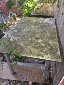 Solid aluminum table