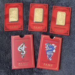 Lunar Series Pamp Gold Bar 1 oz