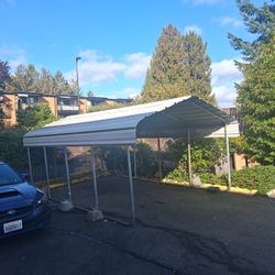 Car Port 150$ Its Tac Welded Comes With Concrete Blocks Must Disemble 