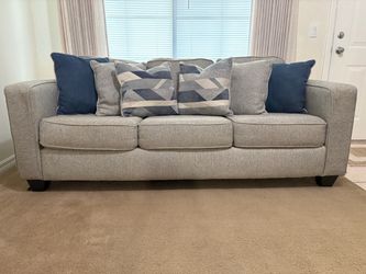 Gray Fabric 3-Seat Sofa
