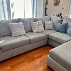 2-Piece Modular Sectional Couch- 135 Inches. Accent pillows included.