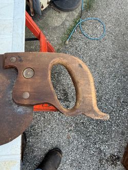 Vtg 2 Man 48” Long X 7” Wide Superior Warranty made in USA Crosscut Logging Saw OBO