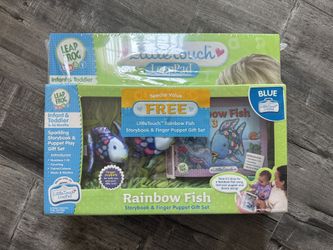 New Rainbow Fish Storybook & Finger Puppet Gift Set For Kids Children Baby