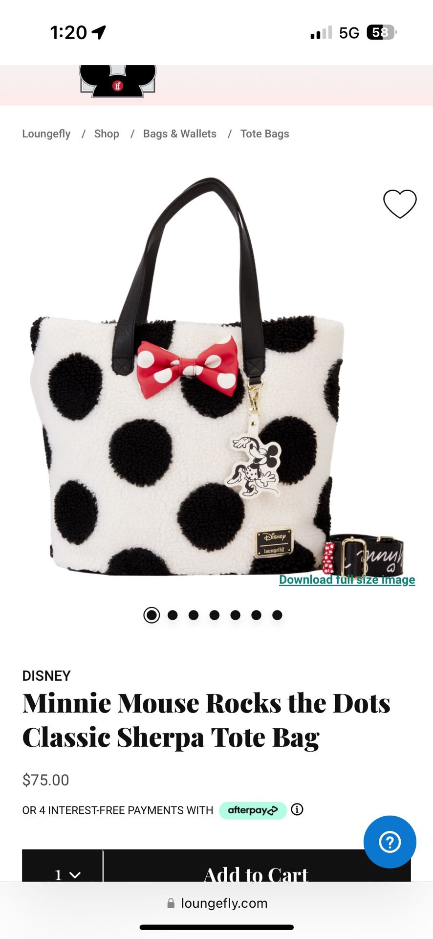 Loungefly Minnie Mouse Tote bag