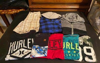 BOYS YOUTH CHILD KID CHILDREN'S HURLEY CLOTHING T-SHIRT TOP SHIRT HOODIE SWEATSHIRT SHORTS FLANNEL SIZE 6 & 7