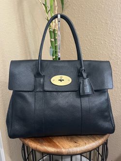 Mulberry Black Grained Leather