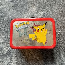 Nintendo Pokemon Vintage Lunchbox Tin Rare 1998 Pikachu New