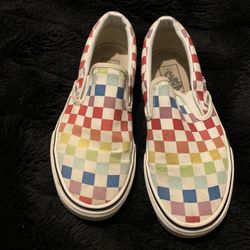 Rainbow Checkered Vans