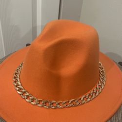 A Orange cowboy Hat