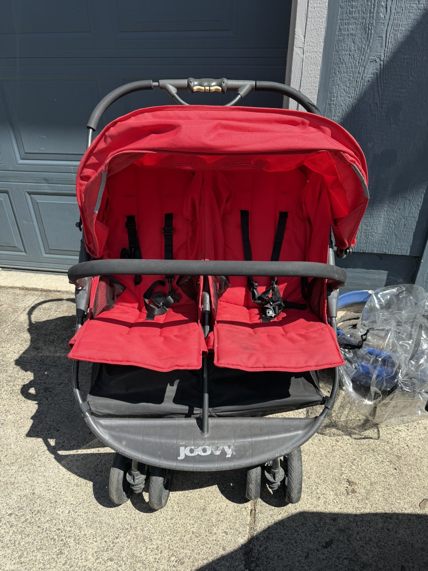 Joovy Scooter X2 Side by Side Double Stroller Red