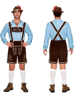 Men's size Medium Oktoberfest Lederhosen Costume (missing socks)