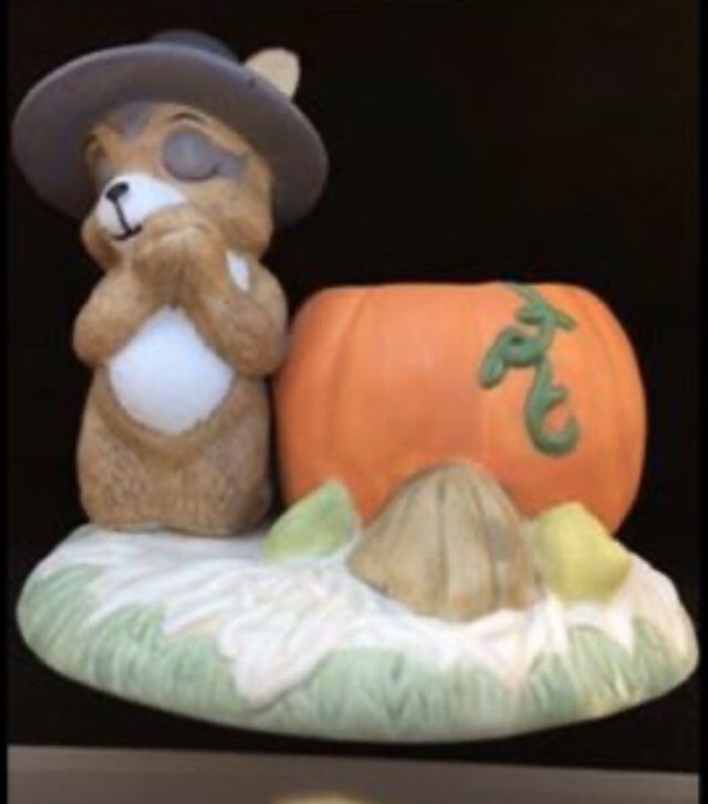 Racoon Pilgrim Taper Candle Holder - House of Lloyd 1991