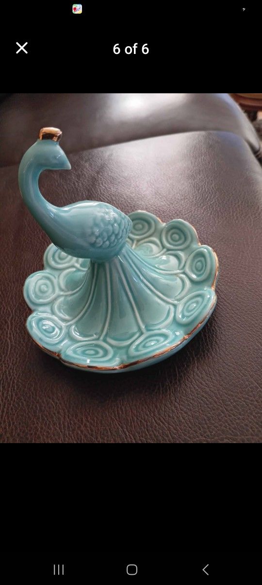 $5 Ceramic Ring Trinket Holder, 5"