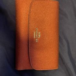 Metallic Red Coach Purse