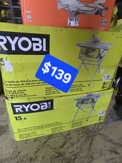 RYOBI15 Amp 10 in. Compact Portable Corded Jobsite Table Saw with Folding Stan