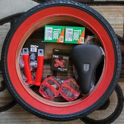 NEW Bicycle Bmx Parts Bundle 20" Red