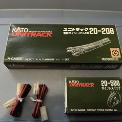 Kato N Scale Unitrack E. Turnout #4 Right with extras
