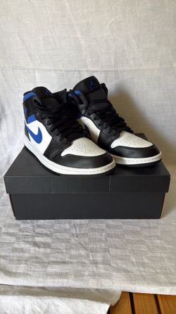 Air Jordan 1 Mid Black Royal Blue White