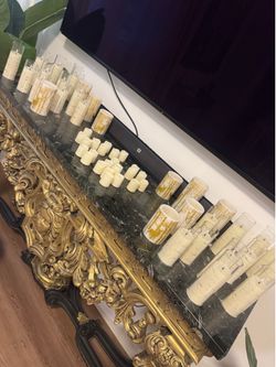 Large Set of Flameless LED Candles – 57 Pieces Total (Perfect for Weddings & Events)