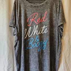 Torrid, 4x Grey, Red White And Boozy T-shirt