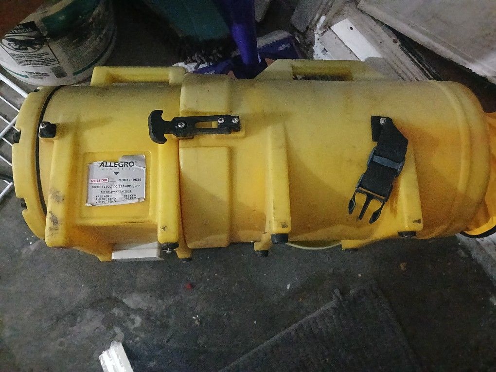 ALLEGRO Confined Space Fan: 12 V DC, in Duct Dia, 1/4 hp