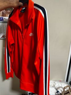 Nike Track Jacket Red with Side Stripes