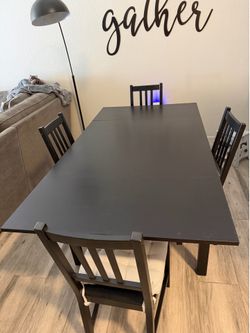 IKEA EKEDALEN Extendable Ikea Dining Table and 4 Chairs