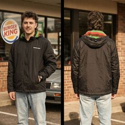 Burger King "Whopper" Hooded Windbreaker – Modern Corporate Swag – US Mens Medium W L
