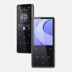 RUIZU 64GB MP3 Player Bluetooth 5.3 Built-in Speaker 2.4 In Display w/ Headphone Black
