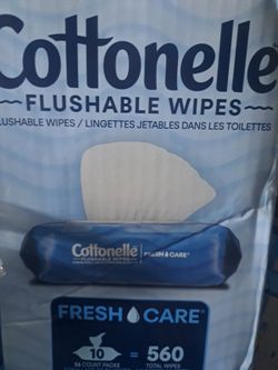 Cases of Cottonelle flushable wipes