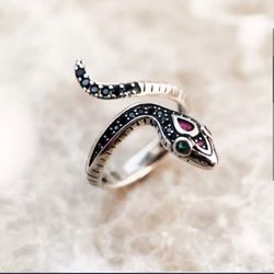 Snake Silver Ring 925