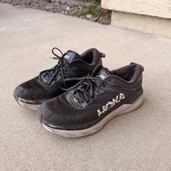 Hoka One Bondi 7 Black Running Shoes Mens Size 10.5