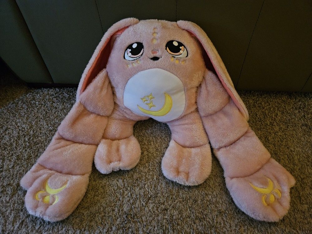 Moon Pals Mylo Pink Bunny Weighted Plush
