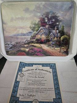 Bradford Exchange Thomas Kinkade 'A New Day Dawning' Collector Plate