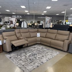 6PC Zero Gravity Power Reclining Sectional - Heat, Massage  &  Lumbar