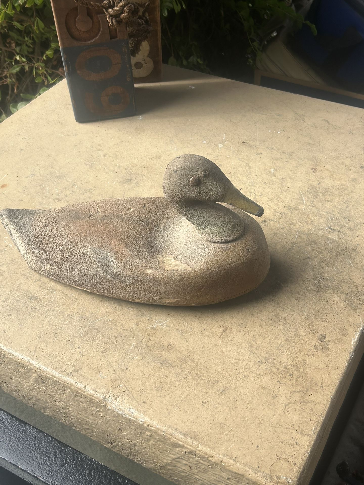 What the duck? Beautiful Antique Primitive Carved Balsa Wood Duck Decoy: