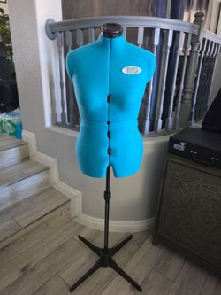 Dritz "Simple Fit" / My Double Deluxe Adjustable Dress Form – Turquoise Blue
