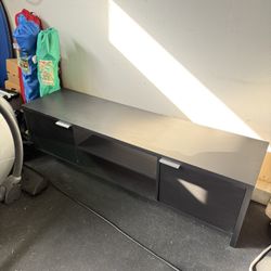 Modern Low-Profile Black TV Stand - 55"