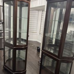 2 Curio Cabinets/china Cabinets 
