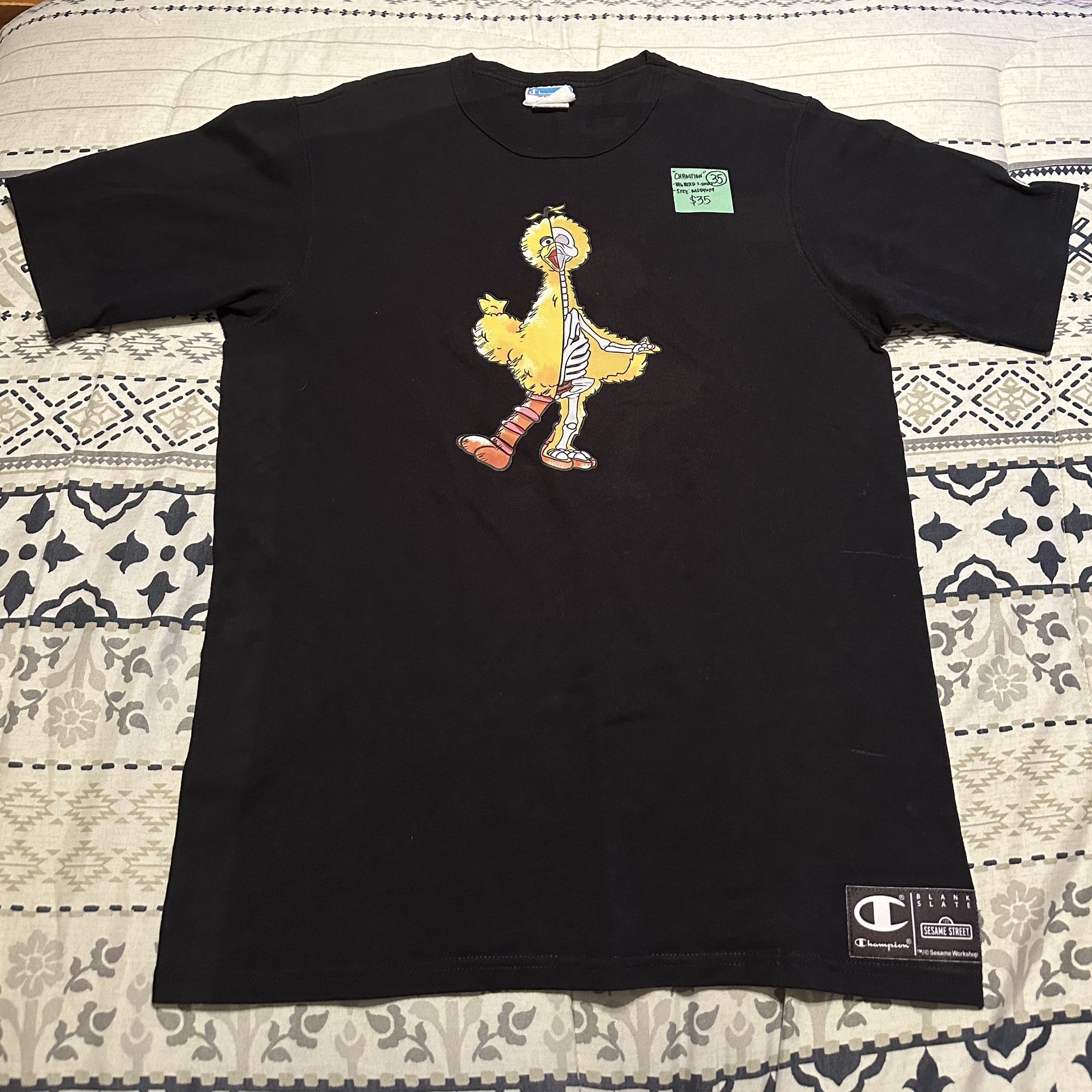 Pre Owned Champion Sesame Street Big Bird T-Shirt for Men