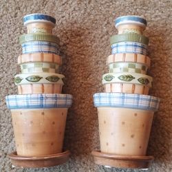YANKEE CANDLE FLOWER POT CANDLE HOLDERS 