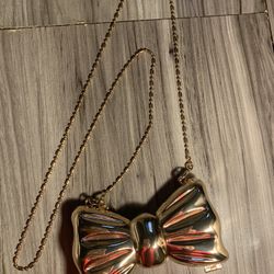 Gold Elegant Bow Tiny Purse