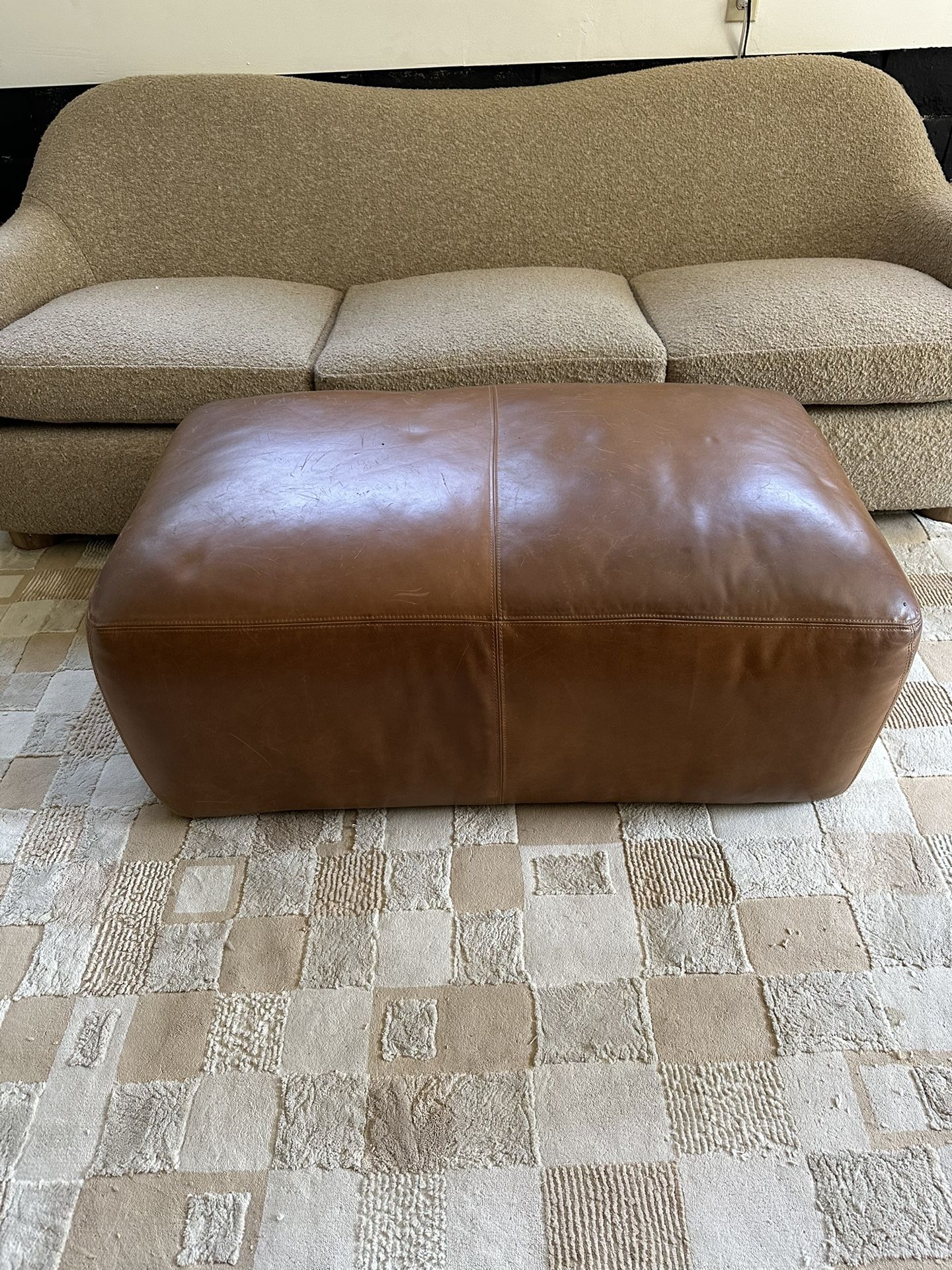 Quality Leather Ottoman