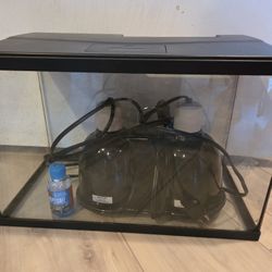 Fish Tank With Light Warmer Lamp