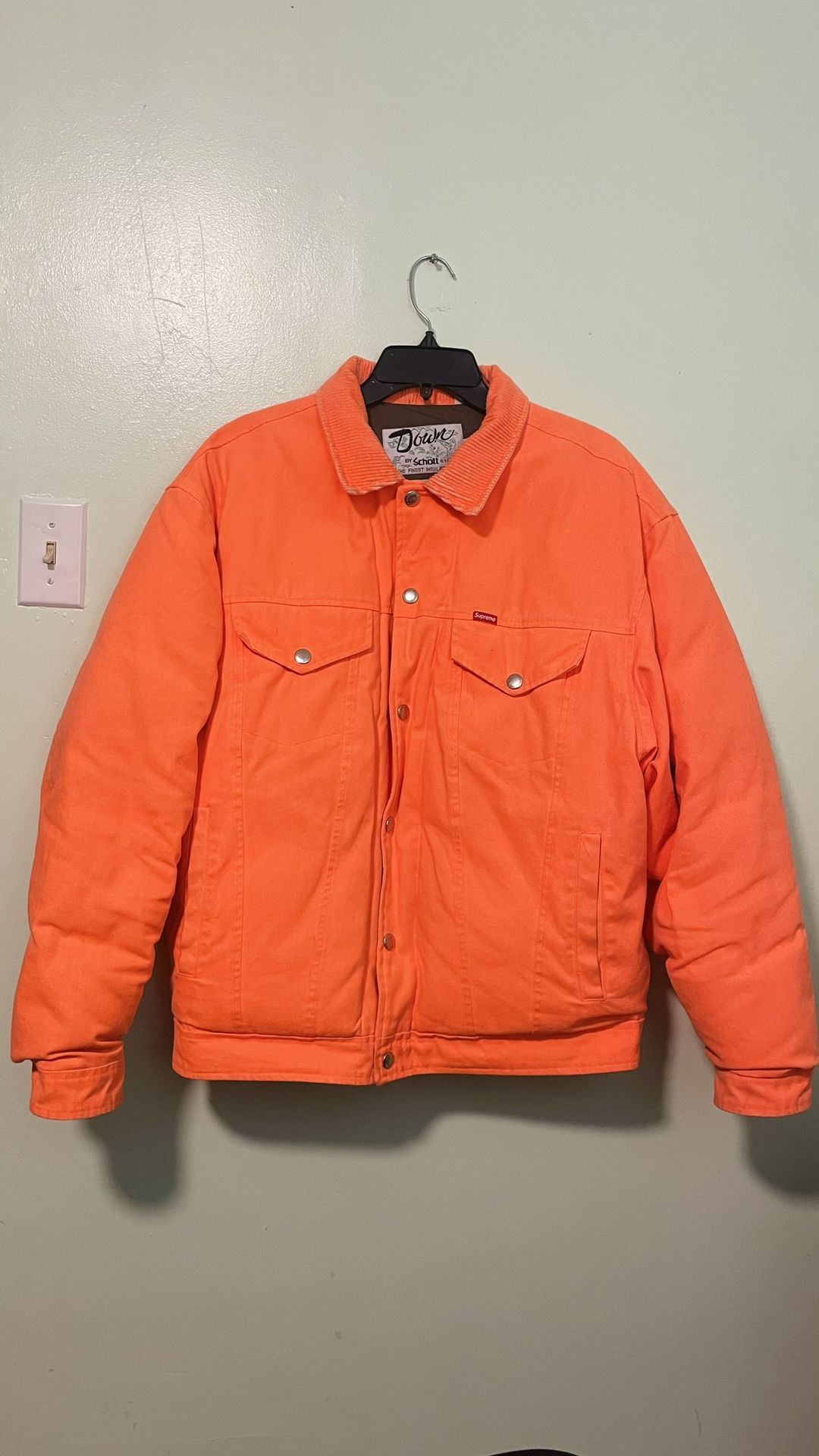 SUPREME x SCHOTT DOWN TRUCKER JACKET